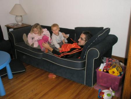 Pause d�tente sur papa